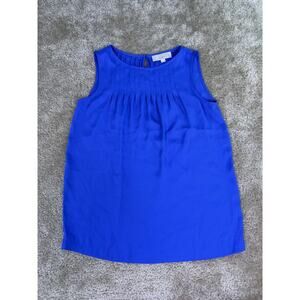 Loft Women's Blue Sleeveless Tank Top Size XS Blouse Stretch Soft D923